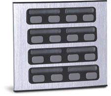 Unidade Externa de Porteiro Eletrônico Duplo 16 Botões